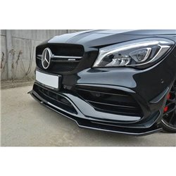 Maxton - LAME DU PARE-CHOCS AVANT V.2 Mercedes CLA A45 AMG C117 Facelift Noir Brillant