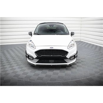 Maxton - Lame De Pare-Chocs Avant V.3 Ford Fiesta Mk8 ST / ST-Line Noir Brillant