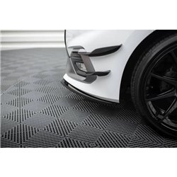 Maxton - Lame De Pare-Chocs Avant V.3 Ford Fiesta Mk8 ST / ST-Line Noir Brillant