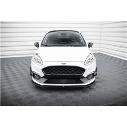 Maxton - Lame Du Pare-Chocs Avant V.2 Ford Fiesta Mk8 ST / ST-Line Noir Brillant