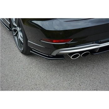 Maxton - Lame Du Pare Chocs Arriere Audi S3 / A3 S-Line 8V FL Sedan Noir Brillant