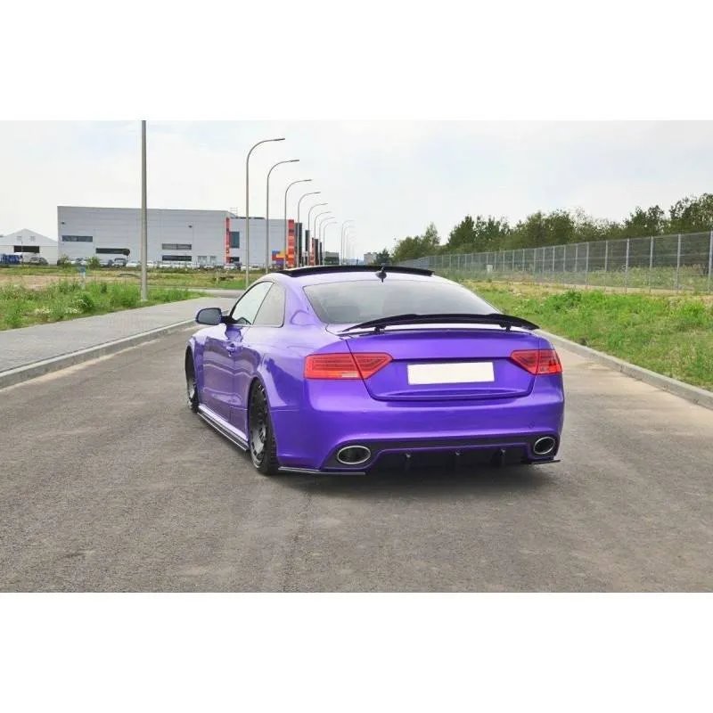 Maxton - LAME DU PARE CHOCS ARRIERE Audi RS5 Mk1 (8T) Facelift Noir Brillant