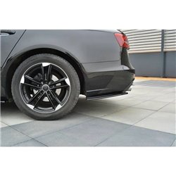 Maxton - LAME DU PARE CHOCS ARRIERE Audi A6 Avant / Sedan C7 Noir Brillant