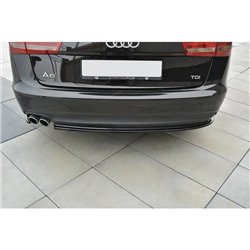 Maxton - LAME DU PARE CHOCS ARRIERE Audi A6 Avant / Sedan C7 Noir Brillant