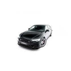 Maxton - Lame Du Pare-Chocs Avant V.3 Audi A6 S-Line / S6 C8 / C8 Facelift Noir Brillant