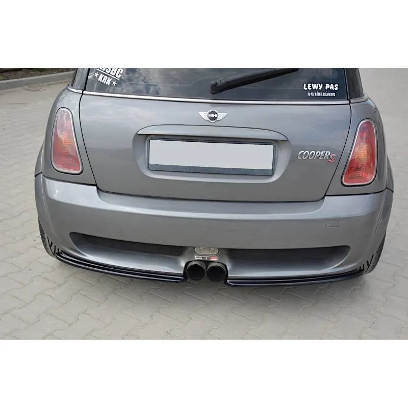 Maxton - LAME DU PARE-CHOCS ARRIERE MINI R53 COOPER S JCW Noir Brillant