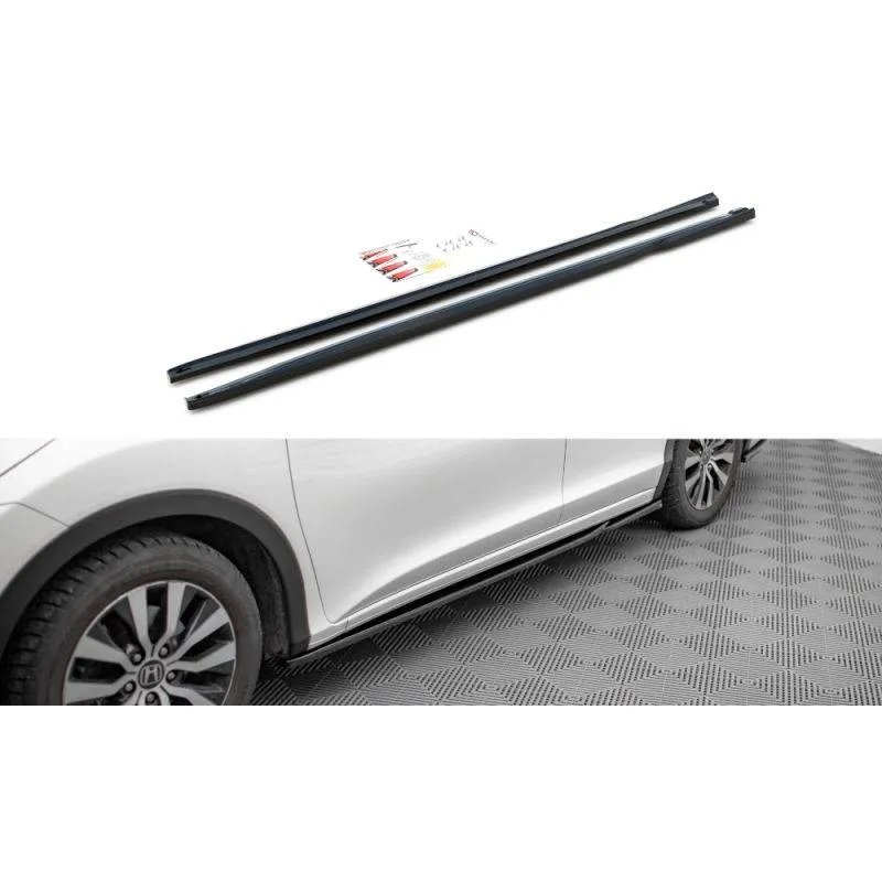 Maxton - Rajouts Des Bas De Caisse Honda Civic Mk9 Noir Brillant