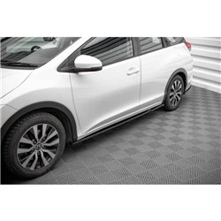 Maxton - Rajouts Des Bas De Caisse Honda Civic Mk9 Noir Brillant