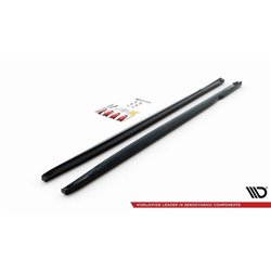 Maxton - Rajouts Des Bas De Caisse Honda Civic Mk9 Noir Brillant