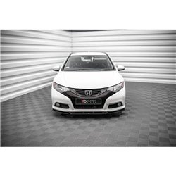 Maxton - Lame Du Pare-Chocs Avant V.2 Honda Civic Mk9 Noir Brillant