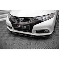 Maxton - Lame Du Pare-Chocs Avant V.2 Honda Civic Mk9 Noir Brillant