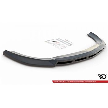 Maxton - Lame Du Pare-Chocs Avant V.5 Mercedes-Benz V-Class AMG-Line W447 Noir Brillant