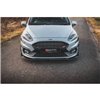 Maxton - Lame Du Pare-Chocs Avant V.4 + Ailerons Ford Fiesta ST / ST-Line Noir Brillant