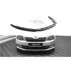 Maxton - Lame Du Pare-Chocs Avant V.2 Skoda Fabia Mk3 Noir Brillant