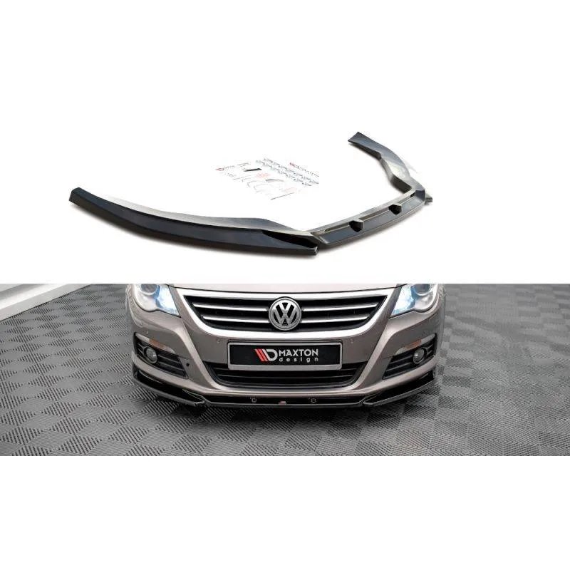 Maxton - Lame Du Pare-Chocs Avant V.4 Volkswagen Passat CC Noir Brillant