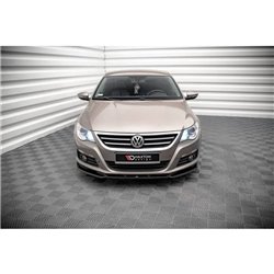 Maxton - Lame Du Pare-Chocs Avant V.4 Volkswagen Passat CC Noir Brillant