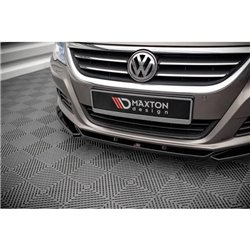 Maxton - Lame Du Pare-Chocs Avant V.4 Volkswagen Passat CC Noir Brillant