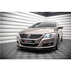 Maxton - Lame Du Pare-Chocs Avant V.4 Volkswagen Passat CC Noir Brillant