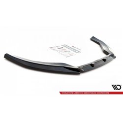 Maxton - Lame Du Pare-Chocs Avant V.4 Volkswagen Passat CC Noir Brillant