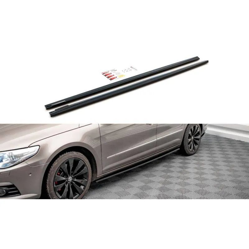 Maxton - Rajouts Des Bas De Caisse V.2 Volkswagen Passat CC Noir Brillant