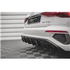 Maxton - Rajout Du Pare-Chocs Arriere + Faux Pot D'échappement Audi A3 S-Line Sportback 8Y Noir Brillant \ Noir