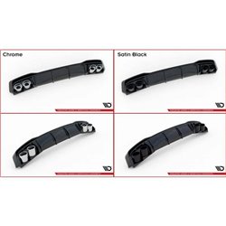 Maxton - Rajout Du Pare-Chocs Arriere + Faux Pot D'échappement Audi A3 S-Line Sportback 8Y Noir Brillant \ Noir