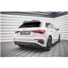 Maxton - Arriere Lame (avec une barre verticale) Audi A3 S-Line Sportback 8Y Noir Brillant