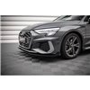 Maxton - Street Pro Lame Du Pare-Chocs Avant Audi S3 / A3 S-Line 8Y Noir-Rouge + Rabats Brillant