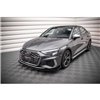 Maxton - Street Pro Lame Du Pare-Chocs Avant Audi S3 / A3 S-Line 8Y Noir-Rouge + Rabats Brillant