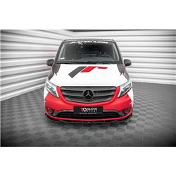 Maxton - Lame Du Pare-Chocs Avant V.1 Mercedes-Benz Vito W447 Facelift Noir Brillant
