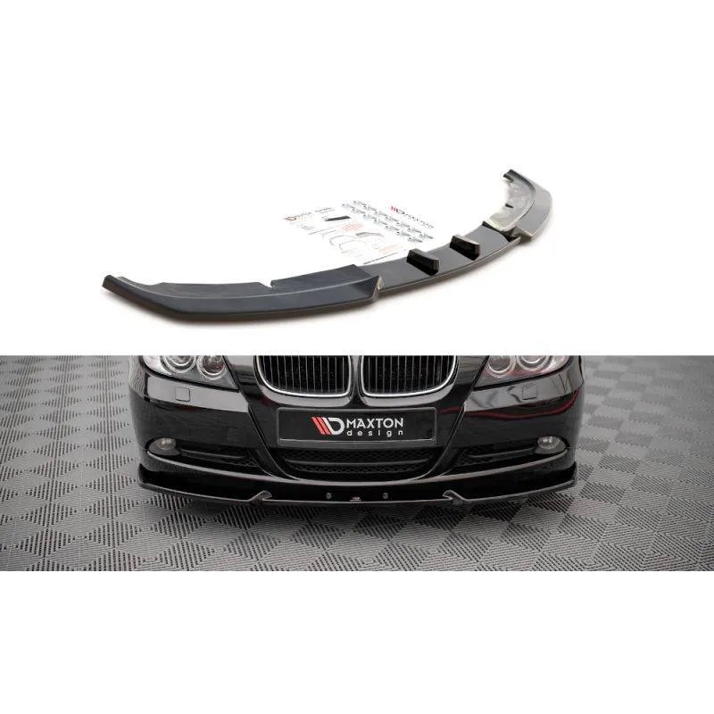 Maxton - Lame Du Pare-Chocs Avant V.1 BMW 3 E90 Noir Brillant