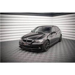 Maxton - Lame Du Pare-Chocs Avant V.1 BMW 3 E90 Noir Brillant