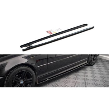Maxton - Rajouts Des Bas De Caisse V.2 BMW 3 Coupe M-Pack E46 Noir Brillant