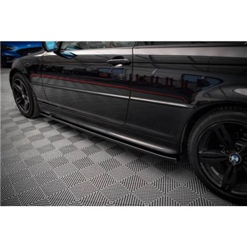 Maxton - Rajouts Des Bas De Caisse V.2 BMW 3 Coupe M-Pack E46 Noir Brillant