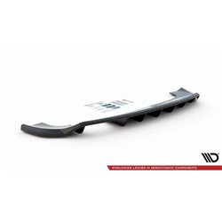 Maxton - Arriere Lame (avec une barre verticale) Audi Q3 Sport 8U Facelift Noir Brillant