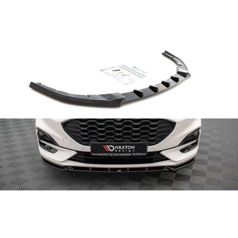 Maxton - Lame Du Pare-Chocs Avant Ford Kuga ST-Line Mk3 Noir Brillant