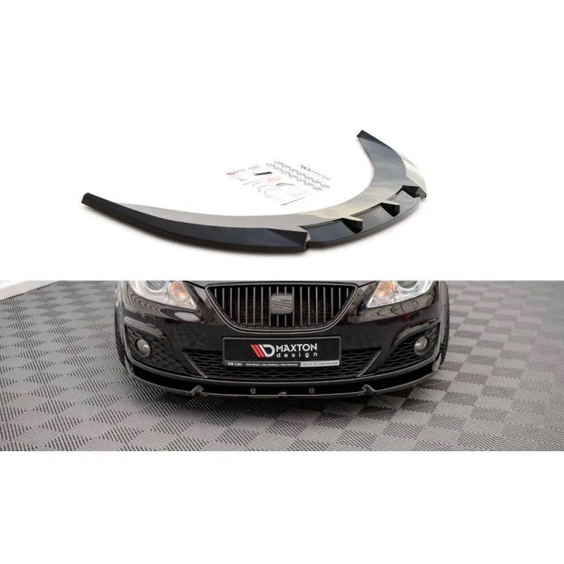 Maxton - Lame Du Pare-Chocs Avant V.1 Seat Exeo Noir Brillant
