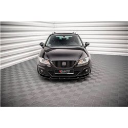 Maxton - Lame Du Pare-Chocs Avant V.1 Seat Exeo Noir Brillant