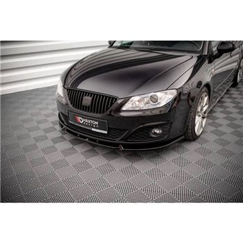 Maxton - Lame Du Pare-Chocs Avant V.1 Seat Exeo Noir Brillant