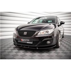 Maxton - Lame Du Pare-Chocs Avant V.1 Seat Exeo Noir Brillant