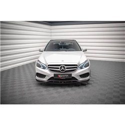 Maxton - Lame Du Pare-Chocs Avant V.1 Mercedes-Benz E AMG-Line Sedan W212 Facelift Noir Brillant