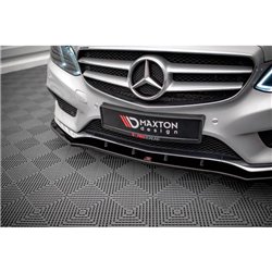 Maxton - Lame Du Pare-Chocs Avant V.1 Mercedes-Benz E AMG-Line Sedan W212 Facelift Noir Brillant