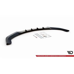 Maxton - Lame Du Pare-Chocs Avant V.1 Mercedes-Benz E AMG-Line Sedan W212 Facelift Noir Brillant