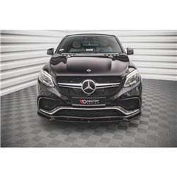Maxton - Lame Du Pare-Chocs Avant V.1 Mercedes-Benz GLE Coupe / SUV 63 AMG C292 / W166 Noir Brillant