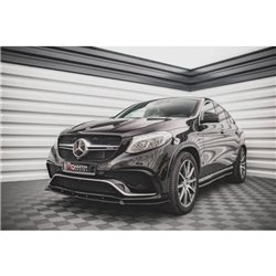 Maxton - Lame Du Pare-Chocs Avant V.1 Mercedes-Benz GLE Coupe / SUV 63 AMG C292 / W166 Noir Brillant