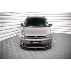 Maxton - Lame Du Pare-Chocs Avant Volkswagen Caddy Mk3 Facelift Noir Brillant
