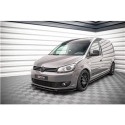 Maxton - Lame Du Pare-Chocs Avant Volkswagen Caddy Mk3 Facelift Noir Brillant