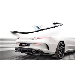 Maxton - Arriere Splitter (avec une barre verticale) Mercedes-AMG C 63AMG Coupe AMG Aero Pack C205 Facelift Noir Brillant