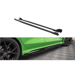 Maxton - Street Pro Rajouts Des Bas De Caisse Audi RS3 Sedan 8Y Noir-Rouge + Rabats Brillant
