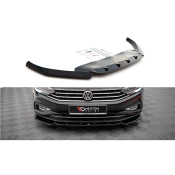 Maxton - Lame Du Pare-Chocs Avant V.1 Volkswagen Passat B8 Facelift Noir Brillant